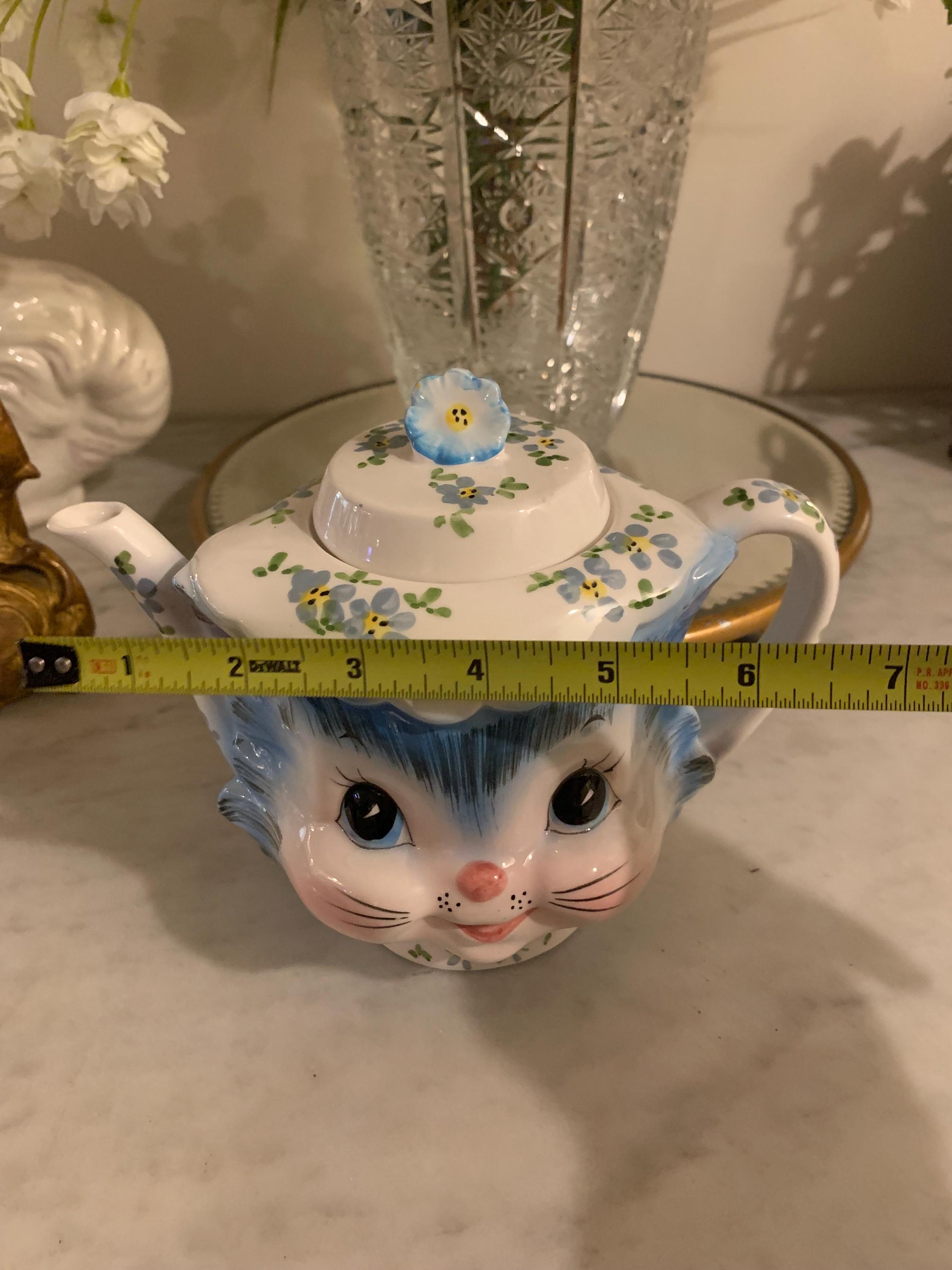 Lefton Miss Priss Cat Teapot - Etsy