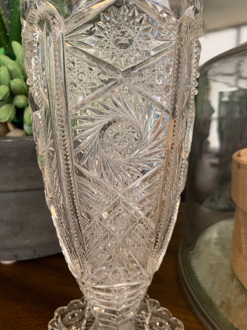 Vintage Pressed Glass Vase