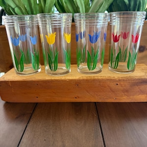 Vintage Swanky Swigs tulip glasses - Kraft Cheese spread