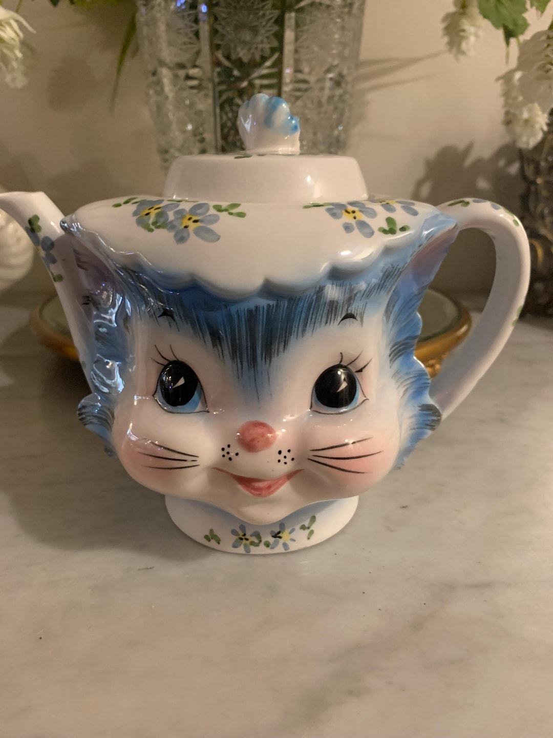 Lefton Miss Priss Cat Teapot - Etsy