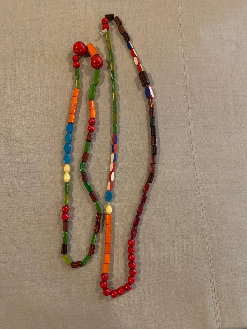 2 Strands of Vintage Campfire Girl Beads Etsy