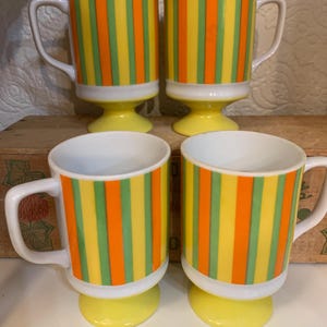 MCM Stripped Pedestal Coffee Mugs - Japan