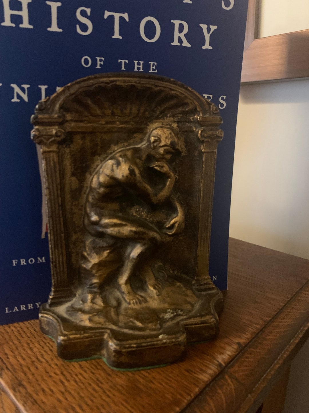 Antique the Thinker Bookends Etsy