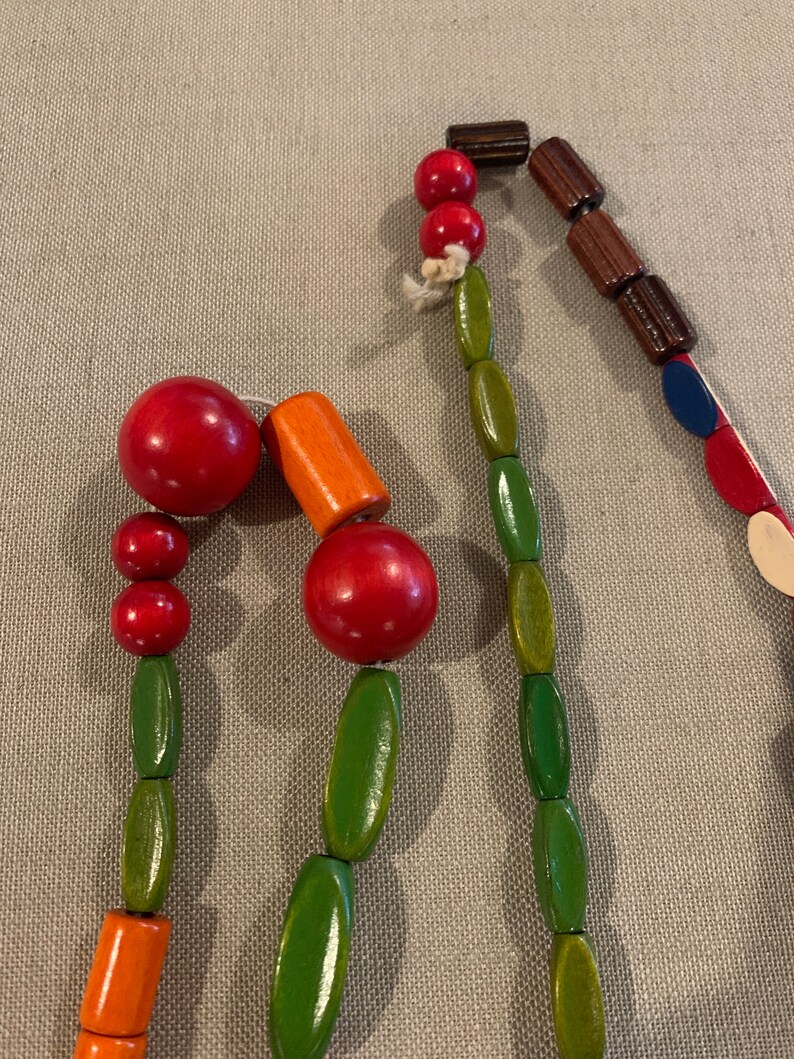 2 Strands of Vintage Campfire Girl Beads Etsy