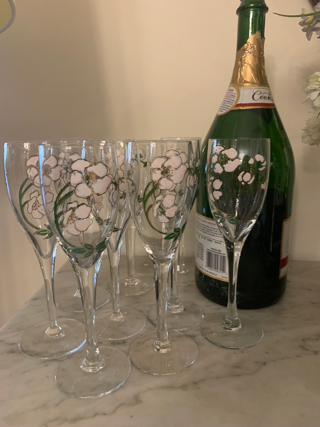 Vintage Perrier Jouet Champagne Glasses Champagne Flutes Etsy