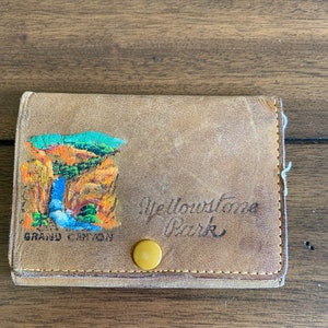Carteira infantil tri-fold vintage Yellowstone Park
