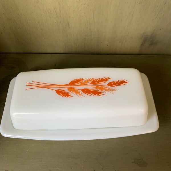 Pyrex Autumn Harvest butter dish