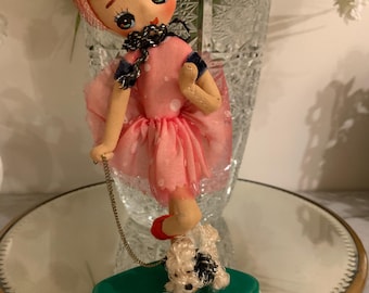 Vintage 60s Big Eye Japan Doll and Dog