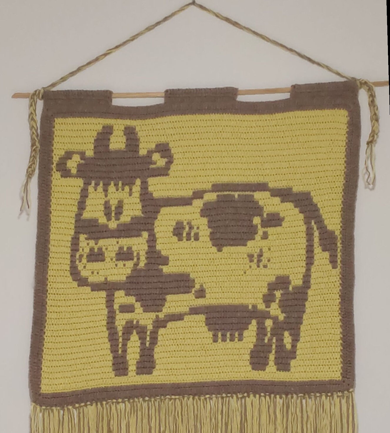 Mosaic Crochet Pattern–Dairy Cow–Side View–Cartoonish–Color Chart–Written Pattern–Instant Digital Download by YarnMosaicsCrochet