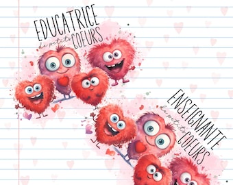 2 fichiers PNG francais | cadeau fin annee | professeur | educatrice | design francais | sublimation prof tumbler | influence prof