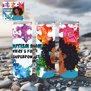 Maman afro-américaine autiste png | fichier svg_png_dtf| téléchargement numérique | sublimation | dtf | conception de l'autisme | papier gobelet | maman noire