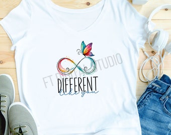 Different like you| svg_png_dtf file| digital download | sublimation | dtf| design | autism shirt design | tumbler
