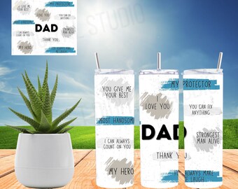 Tumbler design for dad| fathers day | sublimation | thanks dad | gift dad | tumbler design for dad
