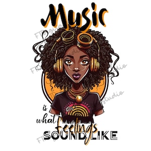 Sublimation design | Music is what feelings sounds like | music art | Printable vinyl