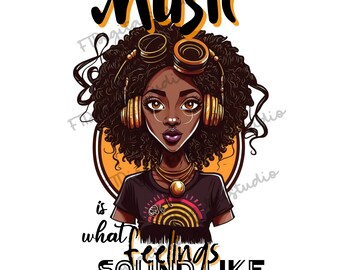 Sublimation design | Music is what feelings sounds like | music art | Printable vinyl