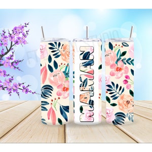 Tumbler design | bouteille maman | fete des meres | sublimation | fleurs | 2 designs gratuits