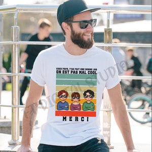 Merci papa on est cool png| sublimation design en francais | fete des peres | dad jokes | Merci papa | cadeau papa | nom enfants tshirt