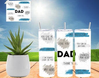 Father's day tumbler wrap | grateful to dad | dad tumbler wrap | father's day | sublimation | thank you dad
