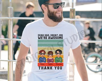 great job dad | sublimation design | Father's day  | dad jokes | thank you dad | gift for dad | children's name
