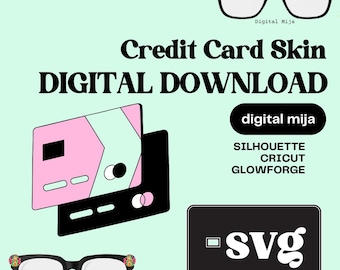 Credit Card Skin SVG | Debit Card Skin SVG | Vinyl | Silhouette | Cricut | Cameo | Roland | Debit Card cut file