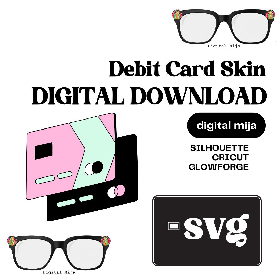 Debit Card Skin SVG | Credit Card Skin SVG | Vinyl | Silhouette | Cricut | Cameo | Roland | Debit Card cut file | Bank Card Sleeved