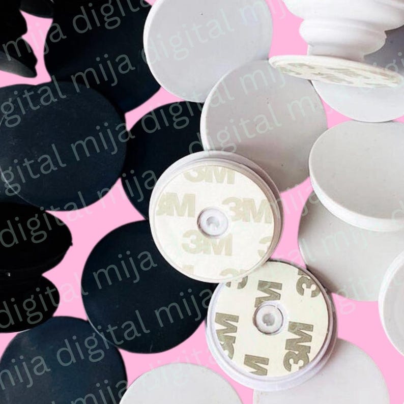 Blank Phone Grips / White / Black / Crafting / Glitter / Resin / Paint