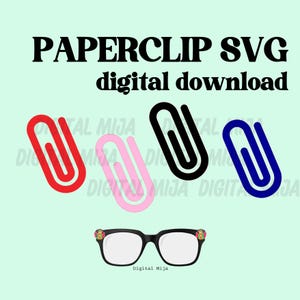 レーザーおよびビニールカットファイル用のジャンボペーパークリップ SVG テンプレートデジタルファイル | Glowforge | Xtool | F1 | Cricut | Silhouette | レーザーファイル
