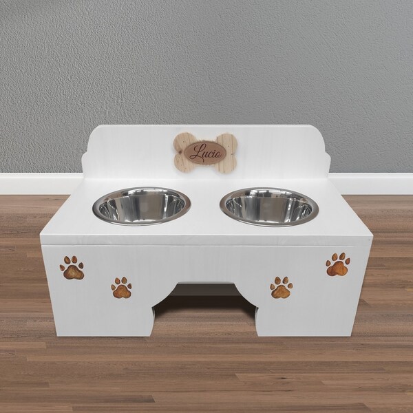 Dog Feeding Station With Storage Etsy