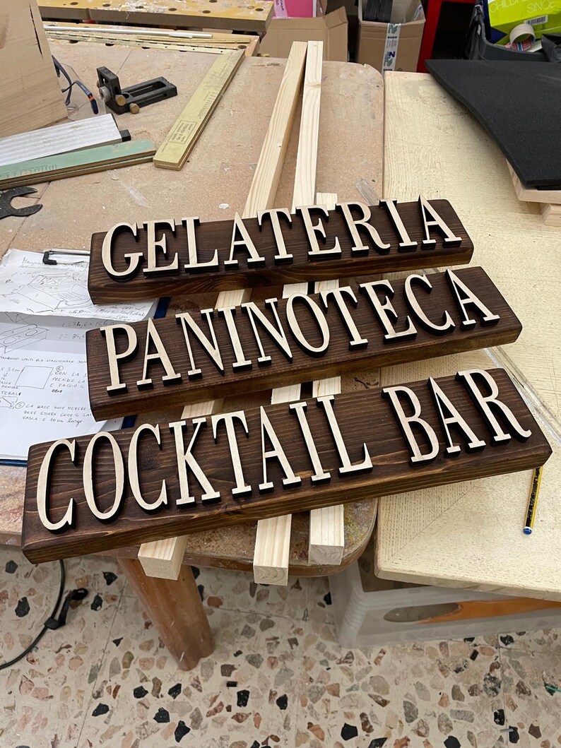 Solid Wood Sign With Laser Cut Letters. Personalize Your Sign and