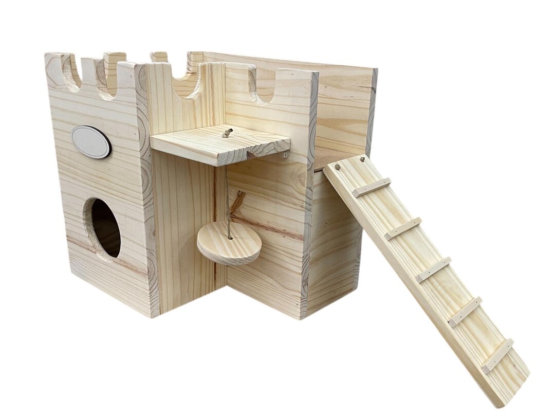 Large Wooden Castle Playground for Rabbits & Guinea Pigs – FSC Pine ...