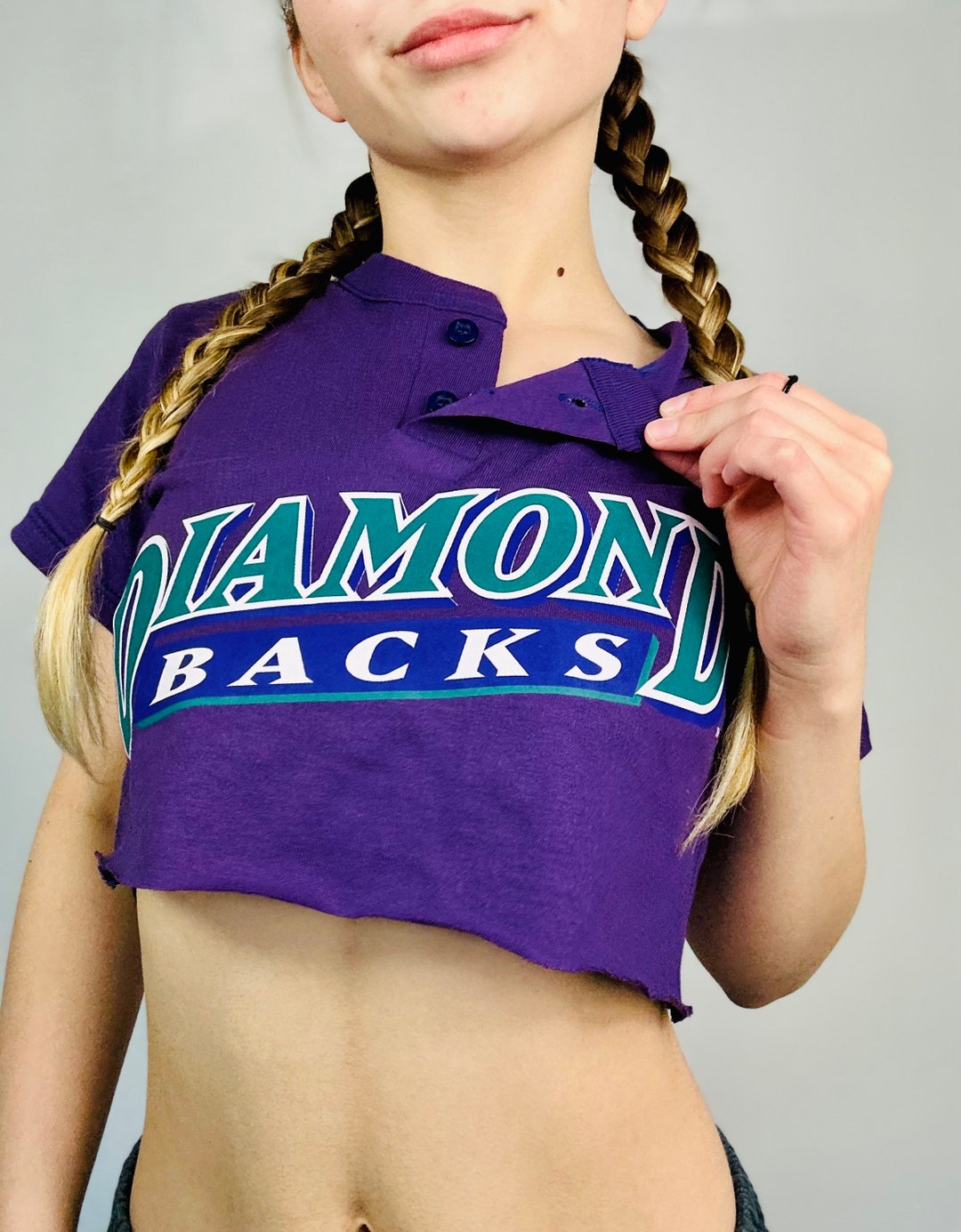Diamondbacks Dbacks Retro Jersey Style Crop Top - Etsy