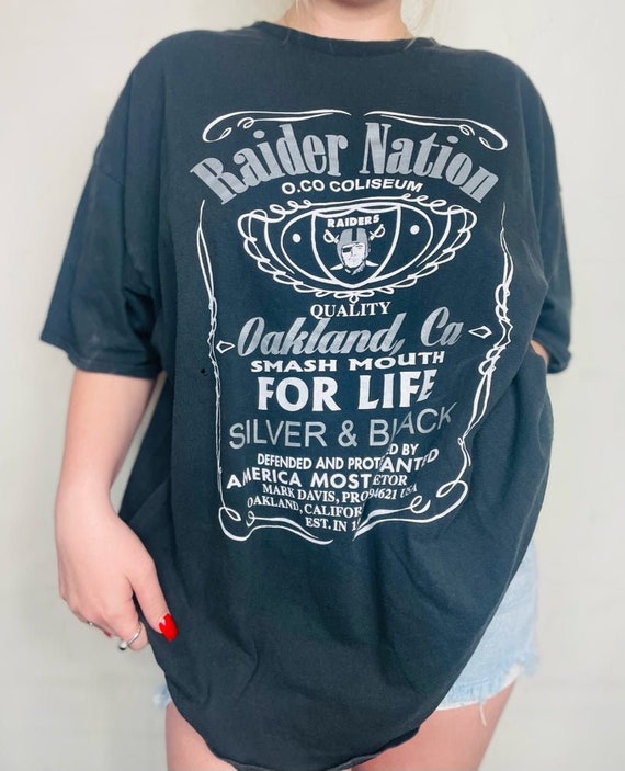 Junk Food Clothing x NFL - Las Vegas Raiders - Bold Logo - Unisex Adult Long Sleeve T-Shirt for Men and Women - Size XX-Large, Wash
