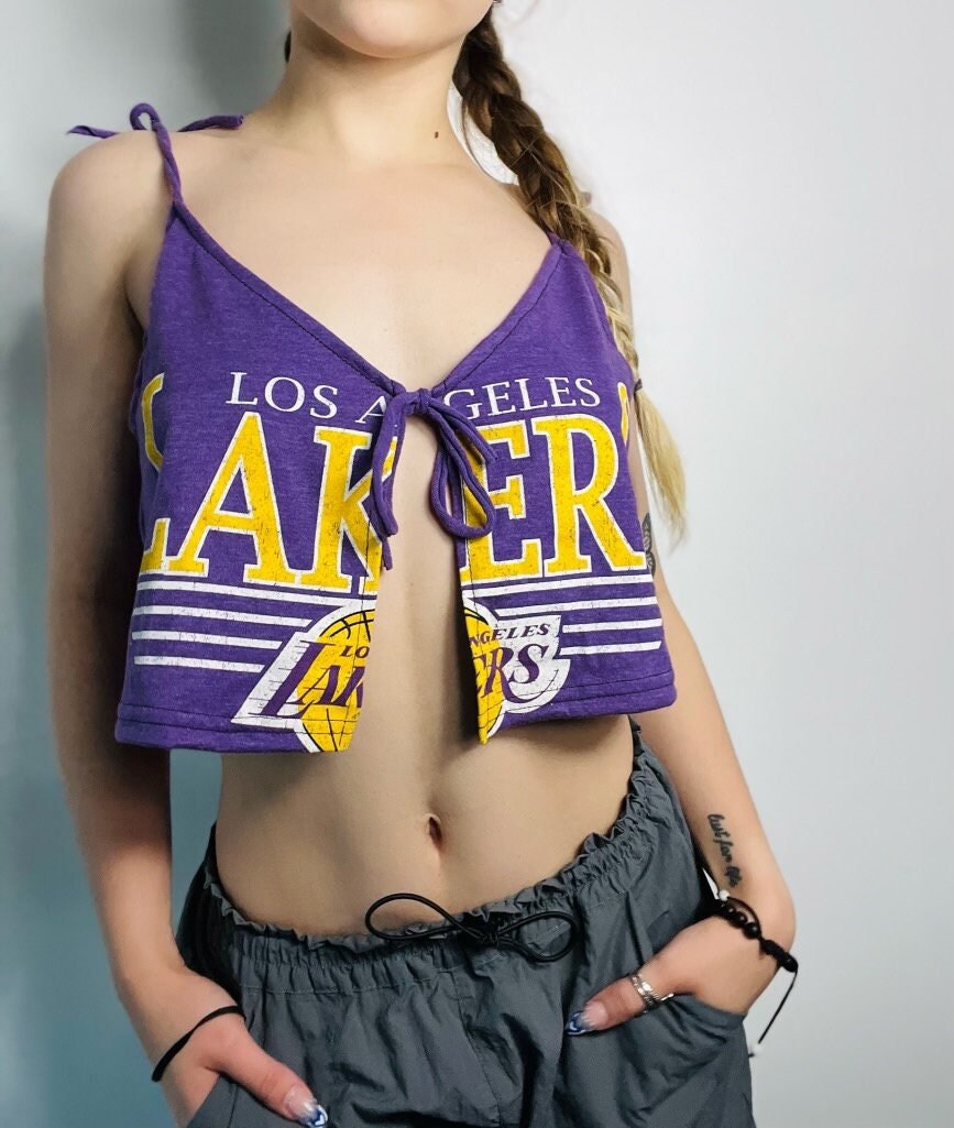 KOBE BRYANT LOS ANGELES LAKERS WOMEN'S CROP TOP THROWBACK JERSEY