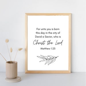 Matthew 1:23 Verse Digital Print | 16x20 18x24