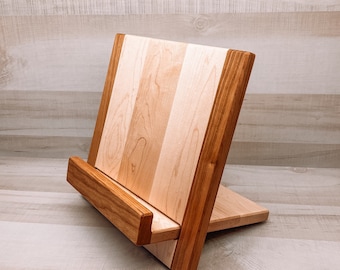 Foldable Wooden Cookbook Stand — Recipe Holder for Kitchen, Housewarming Gift, Wedding Gift, Home Chef Gift