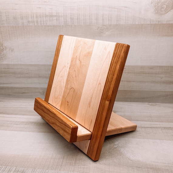 Foldable Wooden Cookbook Stand — Recipe Holder for Kitchen, Housewarming Gift, Wedding Gift, Home Chef Gift