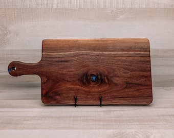 Handcrafted Large Black Walnut Charcuterie Board – Rustic Elegance for Stylish Entertaining with Epoxy