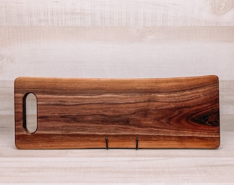 Handcrafted Medium Black Walnut Charcuterie Board – Rustic Elegance for Stylish Entertaining with Epoxy