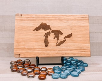 Great Lakes Outline Mancala Board Laser Engraved