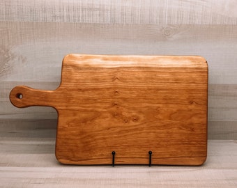 Cherry Wood Elegance: Custom Laser-Engraved Charcuterie Board for Stylish Entertaining