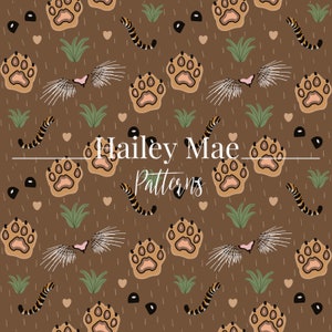Seamless Lion’s Cutest Parts of Me Pattern Digital Download
