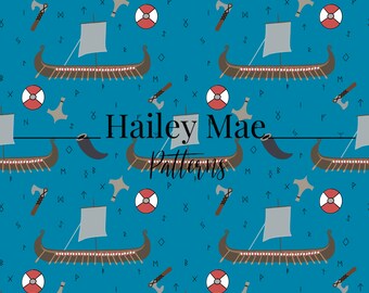 Sömlöst vikingamönster digital nedladdning