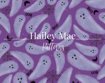 Sömlöst kusliga spökenmönster digital nedladdning