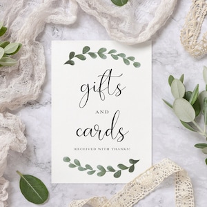 Geschenken en kaarten Eucalyptus Boho afdrukbaar trouwbord | Digitaal download | Boho |  Bruiloft Decor | Onmiddellijke download JPG, PNG, SVG