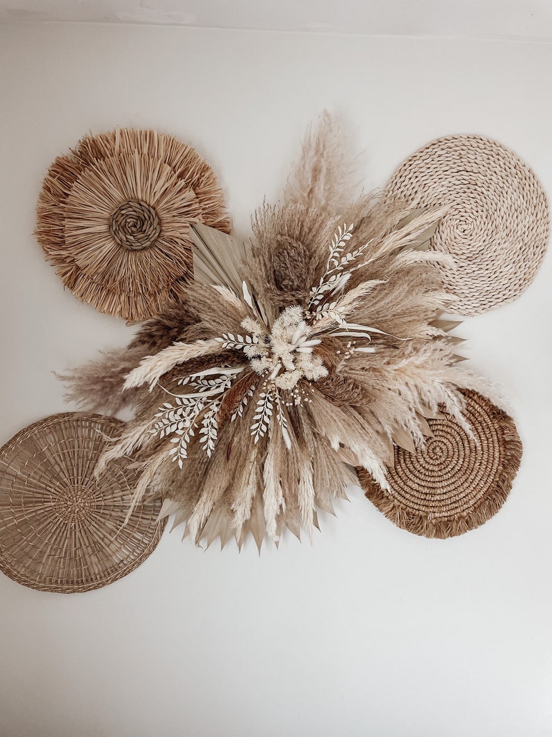 Dried Flower Pampas Grass Wall Decor Wedding Backdrop Etsy