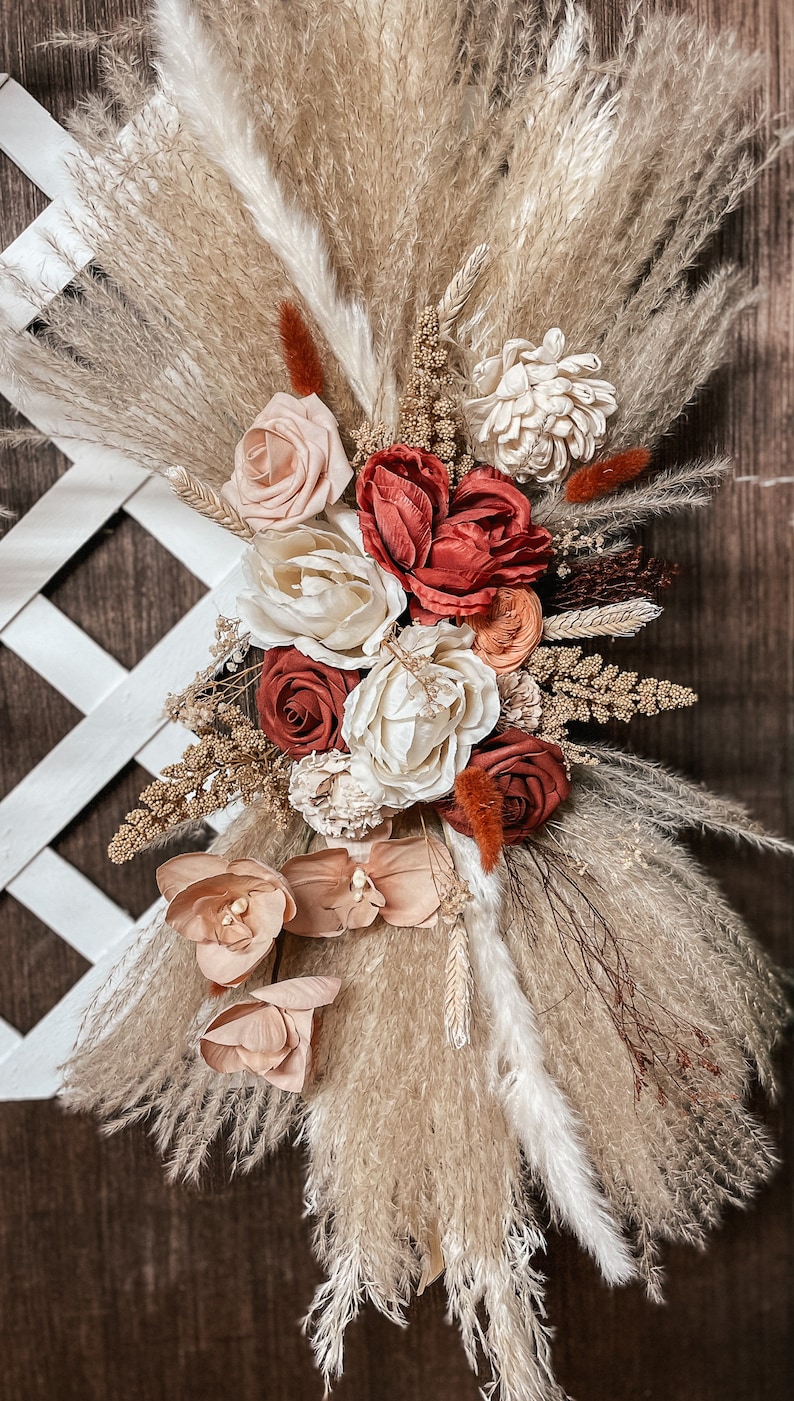 Rustic Pampas Grass Arch Arrangement Pampas Grass Home Decor Etsy