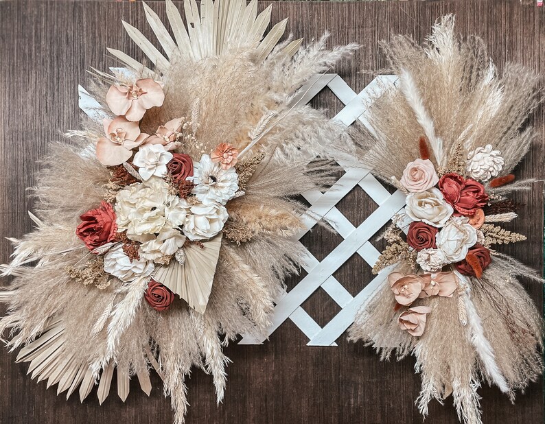 Rustic Pampas Grass Arch Arrangement Pampas Grass Home Decor Etsy