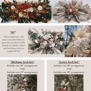 Customizable Wedding Arch Arrangement, use this listing for all customization requests, pampas boho wedding flowers, wedding decor bouquet image 10