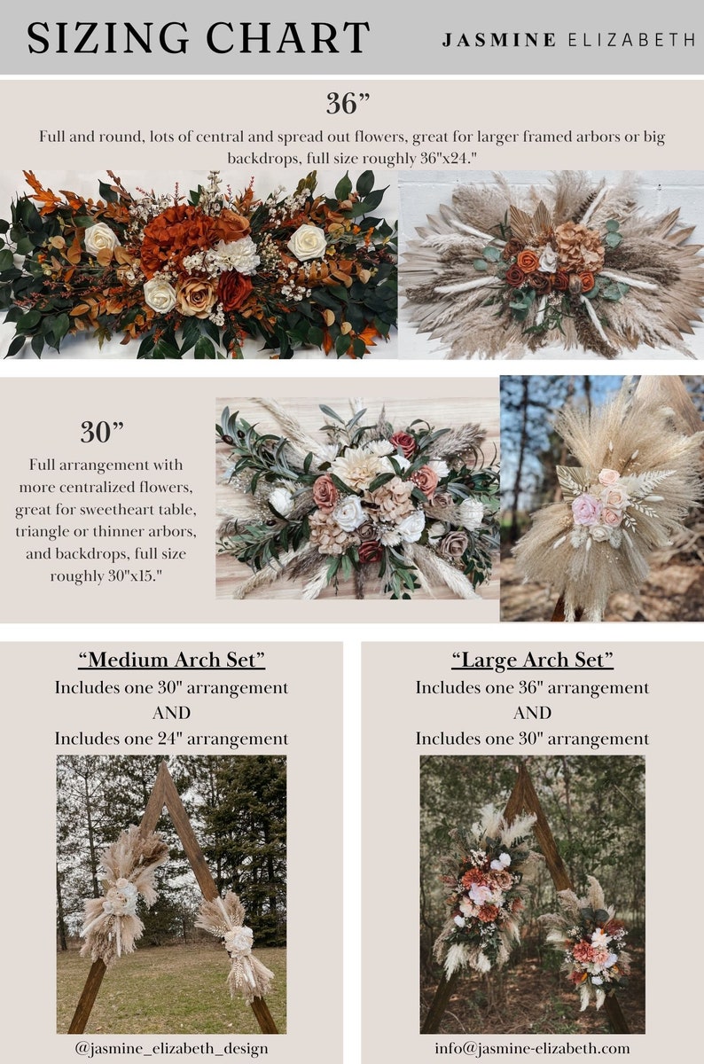 Customizable Wedding Arch Arrangement, use this listing for all customization requests, pampas boho wedding flowers, wedding decor bouquet image 10