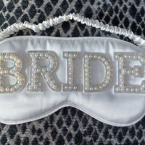 Personalised Bride sleep mask | Bridesmaid sleep mask | Silk Sleep mask | Eye Mask | Personalised sleep Mask | Bride | Mrs | Bridal Gift